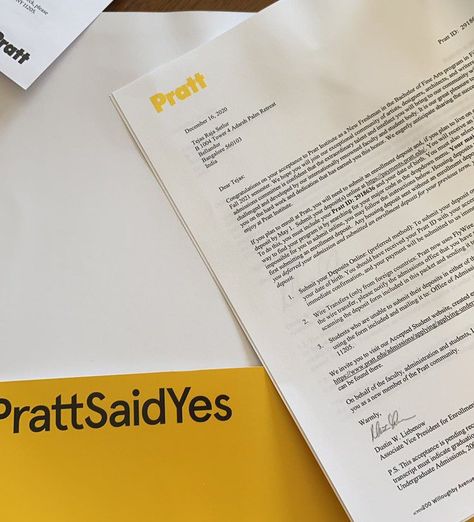 pratt institute Pratt Institute Aesthetic, Colleges Aesthetic, College Acceptance Letter, College Goals, Summer Vision, 2025 Goals, College Acceptance, Pratt Institute, Acceptance Letter