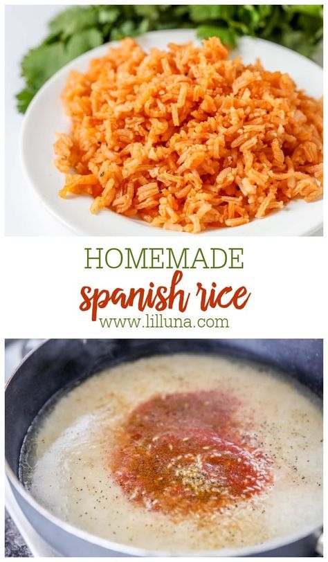 How to make Homemade Spanish Rice/Mexican Rice. whatever you call it, we've got the best and Easiest Spanish Rice Recipe you can find. It tastes like it came straight from the restaurant! #homemadespanishrice #spanishrice #homemaderice #mexicanrice #homemademexicanrice Best Spanish Rice, Best Spanish Rice Recipe, Homemade Mexican Rice, Homemade Spanish Rice, Rice Mexican, Spanish Rice Recipe Easy, Spanish Rice Easy, Mexican Entrees, Mexican Rice Easy