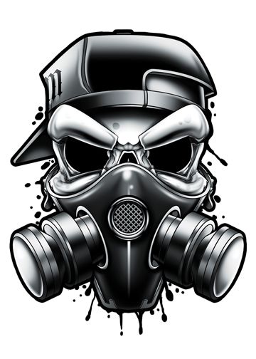 A Skull, Gas Mask, A Drawing, Black And Grey, Mask, Tattoos, Skin, Grey, Black