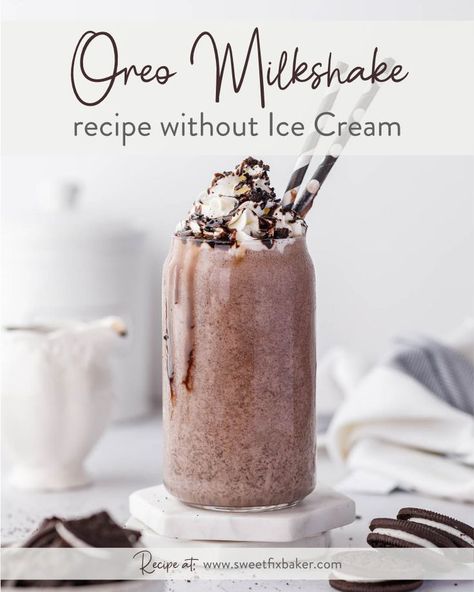 Oreo Shake Recipe Without Ice Cream, Oreo Shake Without Ice Cream, Oreo Milkshake Recipe Without Ice Cream, Oreo Milkshake Without Ice Cream, Milkshake Recipe Without Ice Cream, Cookie Milkshake Recipe, Ice Cream Milkshake Recipe, Milkshake Without Ice Cream, Oreo Drink