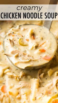 Creamy Chicken Noodle, Cream Cheese Chicken Chili, Creamy Chicken Tortilla Soup, 200 Calorie, Creamy Chicken Noodle Soup, Creamy Chicken Soup, Diner Recept, Cream Cheese Chicken, Comfort Food Recipes Dinners