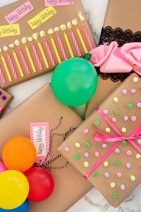 Creative Birthday Gift Wrapping, Nice Gift Wrapping Ideas, Personalized Gift Wrapping Ideas, Creative Birthday Wrapping Ideas, Cap Gift Wrapping Ideas, Wrap Birthday Gift, Bday Gift Wrapping Ideas, Fun Wrapping Ideas Birthday, Cute Birthday Gift Wrapping Ideas