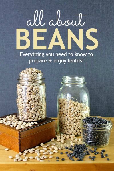 All About Beans: Learn everything you need to know to prepare and enjoy beans and other lentils! Cooking Garbanzo Beans, How To Soak Beans, Cooking Dried Beans, Dry Beans, Canned Beans, Garbanzo Beans, Pinto Beans, Dried Beans, Bean Recipes