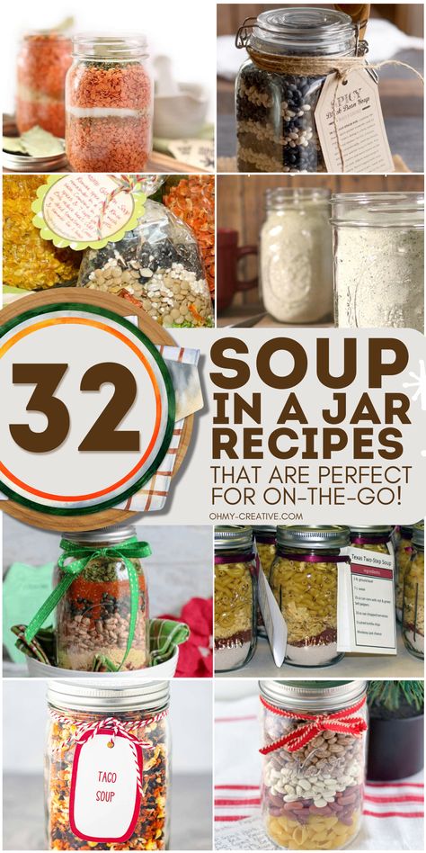 Diy Gifts For Foodies, Diy Dry Soup Mixes, Premade Soup In A Jar, Mason Jar Dinners, Curried Lentil Soup In A Jar, Homemade Canned Soup Recipes, Love Soup Mix In A Jar, Just Add Water Soup In A Jar, Diy Meal In A Jar