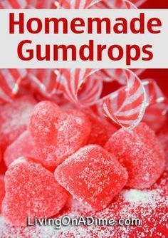 Gumdrops Recipe, Homemade Gumdrops, Gumdrop Recipe, Jello Candy, Easy Candy Recipes, Fudge Recipes Easy, Candy Recipe, Treats Recipes, Candy Recipes Homemade