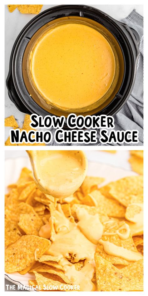 Slow Cooker Nacho Cheese Sauce, Crockpot Nachos Cheese, Nacho Crockpot Recipe, Velvetta Cheese Nacho, Easy Crockpot Nacho Cheese Dip, Nachos Recipe Velveeta, How To Make Nacho Cheese With Velveeta, Homemade Nacho Cheese Sauce Crockpot, Velveeta Cheese Sauce Nachos