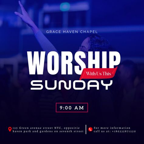 worship with us this Sunday church flyer Worship With Us Flyer Design, Worship Poster Design, Worship Flyer, Kindle Book Cover, Sunday Church, Concept Map, Church Poster, Campaign Posters, Church Flyer