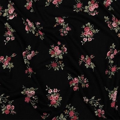 Black, Pink and Olive Floral Cotton and Rayon Jersey Ballet Top, Green Fur, Black Backdrop, Wrap Skirts, Black Backdrops, Mood Fabrics, Small Bouquet, Dress Forms, Faux Fur Vests