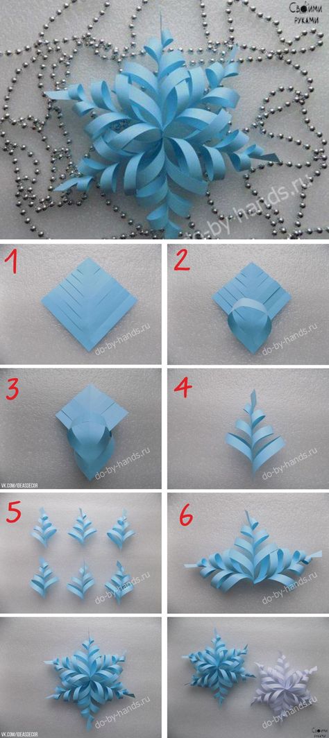 Hadiah Diy, Kraf Kertas, 3d Snowflakes, Seni Dan Kraf, Navidad Diy, Kraf Diy, Paper Snowflakes, Make Paper, Winter Crafts