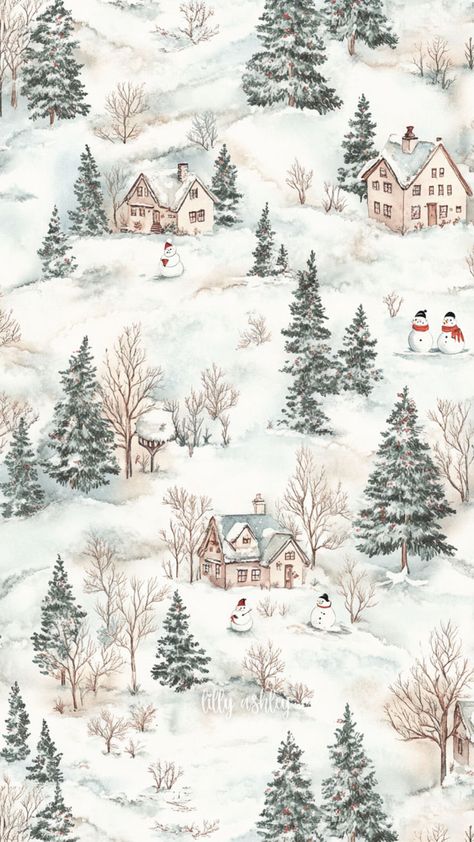 Introducing the Winter Cottage free phone wallpaper collection! These free winter-inspired designs feature charming snowy hills, cozy cottagecore-style cottages, and adorable snowmen. Perfect for carrying a touch of winter wonder with you wherever you go. Be sure to follow along on Pinterest for exclusive access to upcoming holiday collections—many more are coming soon! Visit our website to explore all of our wallpaper collections and find your perfect winter backdrop. Asthetic Picture Winter, Cozy Winter Wallpaper Phone, Winter Inspiration Board, Country Christmas Iphone Wallpaper, Winter Wallpaper Widget, Winter Floral Wallpaper Iphone, Christmas Iphone Wallpapers Simple, Winter Vintage Wallpaper, Christmas Cottage Wallpaper