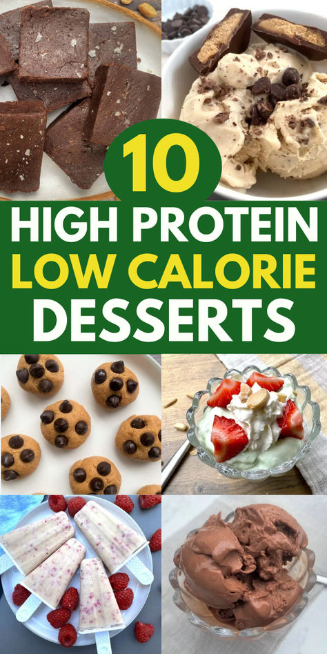 Here are more than 10 high-protein, low-calorie desserts that are all 175 calories or less and absolutely delicious! By incorporating low-calorie, high-protein desserts into your diet, you can enjoy the sweeter things without the guilt. In fact, these healthier treats may help you stay on track in meeting your health goals. Low Carb High Protein Recipes Desserts, Calorie Friendly Desserts, Healthy Protein Desserts Low Carb, Low Carb Low Calorie Recipes Dessert, Fairlife Dessert, Low Carb Low Calorie High Protein Snacks, Low Calorie High Protein Sweet Snacks, Delicious Low Calorie Desserts, Low Calorie Sweets Recipes