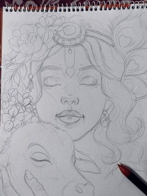 Gods Drawing, Krishna Sketch, God Painting, Doddle Art, Pencil Drawing Images, Happy Rakhi, Drawing Books, Boho Art Drawings, Pencil Sketch Images