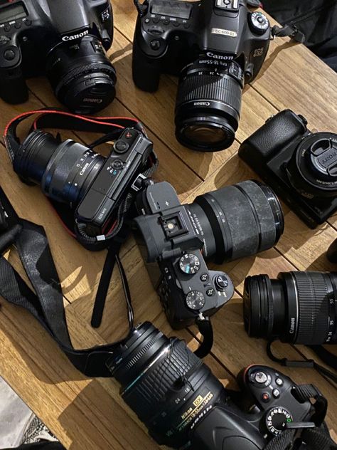 Camera Equipment Aesthetic, Camera Gear Aesthetic, Sony Camera Aesthetic, Life Aesthetic Photography, Videographer Aesthetic, Canon Camera Aesthetic, Rune Kristiansen, Photography Aesthetic Camera, Canon Film Camera