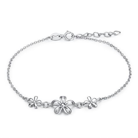 PRICES MAY VARY. ❤DESIGN DEAL❤ -- Symbolism of The Daisy: Happiness forever and Love. Fits for Any Occasion as Daily Wearing Home and Office,for daisy lover ❤Material❤ -- 925 Sterling Silver, Nickel-free, Lead-free, Cadmium-free and Hypoallergenic, Especially for those with sensitive skin ❤SIZE❤ -- Flower Size:1.40*0.40inch, Chain Length :16.5+5cm(6.5+2inch) , Package : Box ❤PACKET❤ -- Comes with the charm boxs,uit for yourself, mother, grandma，daughter, wife， sister, friends ,business partner, Evil Eye Butterfly, Eye Butterfly, Sunflower Bracelet, Bracelet For Girls, Bentley Mulsanne, Beautiful Anklet, Pretty Jewelry, Gold Earrings Designs, Fashion Diy