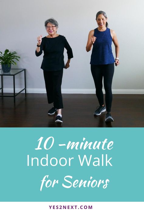 Walking Indoors For Seniors, Indoor Walking Workout For Seniors, 28 Day Wall Pilates Challenge For Seniors, Indoor Walking Exercises, 10 Minute Walking Workout, Exercise For Sedentary People, Home Walking Workout, Easy Exercises For Seniors, Senior Exercises For Women