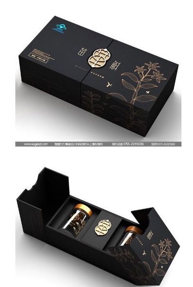 Premium Japanese style packaging. Use of elegant linear patterns with gold accents which bring the packaging to life and give a premium, high end feel. Use of black suggests a mysterious identity, with sleek and modern connotations. Love the golf foil used as a contrast and to provide an extra textured element for a tangible user experience. #design #packaging #premium #goldfoil #foiling Desain Merek, Don Pedro, Tea Packaging Design, Luxury Packaging Design, Honey Packaging, Perfume Packaging, Design Websites, Box Packaging Design, Premium Packaging