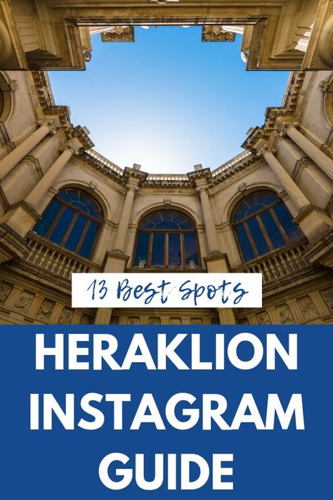 13 Perfect Instagrammable Places in Heraklion, Crete - Sofia Adventures  Looking for great photo spots in Heraklion, Crete? Here our favorite Heraklion Instagram spots, from the Palace of Knossos to Morosini Fountain to some hidden gems! Heraklion Crete Greece Aesthetic, Crete Fashion, Crete Malia, Greece Heraklion, Elafonisi Crete, Greek Honeymoon, Crete Rethymnon, Crete Map, Malia Crete