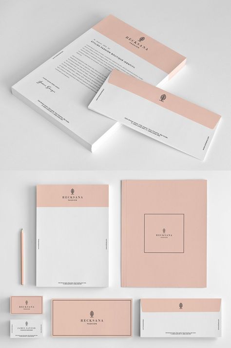 Stationery Set Design Identity Branding, Business Stationery Set, Stationary Design Inspiration, Stationery Set Design, Stationary Business, Stationary Branding, Corporate Stationery, Business Cards Layout, Business Stationary