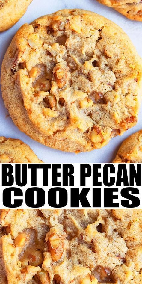 Butter Pecan Cookies, Favorite Cookie Recipe, Recipes Chocolate, Cookies Easy, Pecan Cookies, Pecan Recipes, Cookie Bar Recipes, Butter Pecan, Easy Cookie Recipes