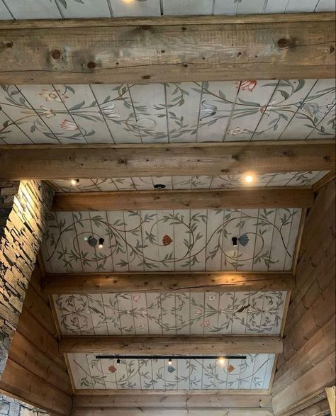 Ceiling Murals, Tea Cafe, Casa Country, Cottage Charm, House Features, Aesthetic Ideas, Cottagecore Aesthetic, Dream House Interior, Kitchen Inspo