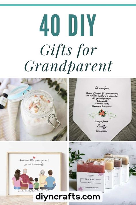 40 DIY Gifts for Grandparent Diy Christmas Grandparent Gifts, Homemade Gifts To Grandparents, Gifts For Grandma From Grandkids Diy, Diy Baby Gifts For Grandparents, Christmas Gift Idea For Grandparents, Great Grandparents Gifts, Keepsake Gifts For Grandparents, Homemade Christmas Gift Ideas For Grandparents, Gifts To Grandparents From Kids Diy