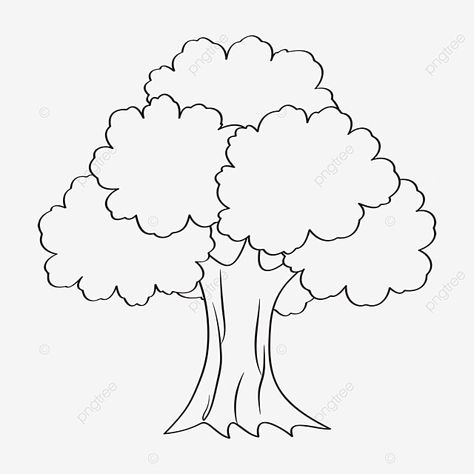 Tree Clipart Black And White, Big Tree Drawing, Psd Background, Marketing Poster, Tree Stencil, Tree Clipart, Tree Sketches, Black And White Tree, Halloween Icons