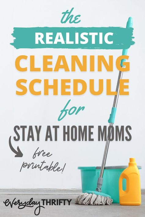 Get your FREE printable weekly cleaning schedule for stay at home moms. No worries, ladies, this schedule is realistic for the hard working mom to keep a clean house. Daily Cleaning Checklist For Organized Stay At Home Mom, Stay At Home Mom Chore Schedule, Weekday Cleaning Schedule, Stay At Home Mom Cleaning Routine, Clean House Schedule Daily Routines Stay At Home Mom, Stay At Home Mom Cleaning Schedule, Stay At Home Mom Schedule Cleaning, Sahm Cleaning Schedule, House Cleaning Schedule Printable Free