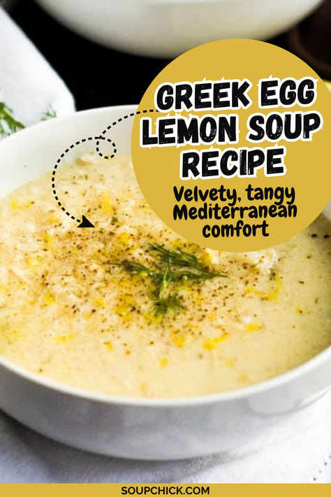 Greek Egg Lemon Soup Soup Recipes Greek, Lemon Egg Soup, Eggflower Soup Recipe, Egg Lemon Soup, Lemon Greek Soup, Easy Greek Lemon Soup, Greek Lemon Soup Authentic, Greek Chicken Lemon Soup Recipe, Greek Egg And Lemon Soup