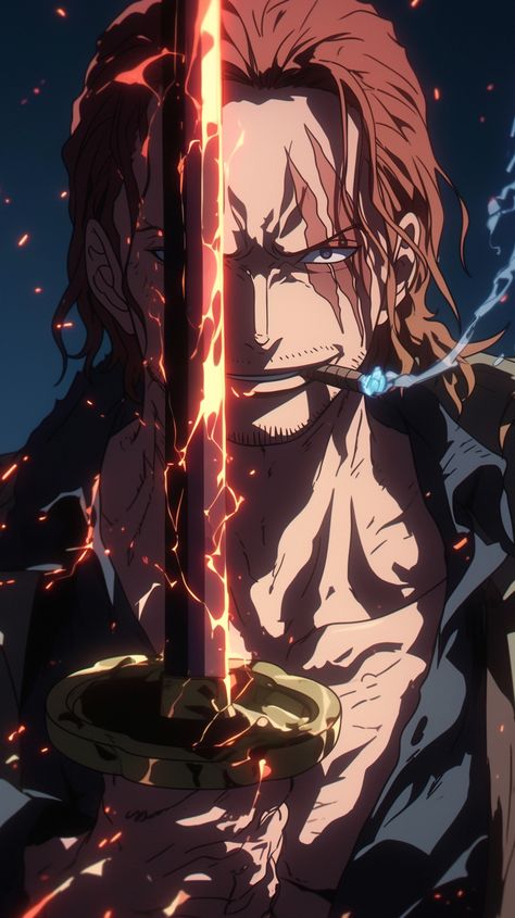 Tiktok Wallpaper Aesthetic, Shanks Wallpapers, Shanks One Piece, Tiktok Wallpaper, Red Hair Shanks, Graphic Design Posters Layout, Anime Lock Screen Wallpapers, One Piece World, Sky Art Painting