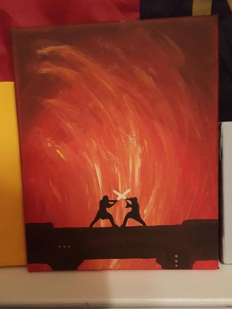 Star Wars Mini Canvas Paintings, Abstract Star Wars Art, Flash Painting Canvases, Star Wars Painting Acrylic, Easy Star Wars Painting Ideas, Star Wars Painting For Boyfriend, Star Wars Spray Paint Art, Star Wars Artwork Draw, Easy Movie Painting Ideas