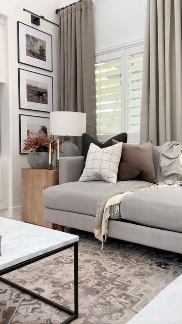 Behind Couch Wall Decor With Window, Curtain Behind Sofa, Grey And Oatmeal Living Room, Living Room Grey Curtains, Curtains On Gray Walls, Curtains To Match Grey Couch, Grey Sofa Living Room Curtain Ideas, Gray Couch Curtain Ideas, Light Grey Sofa Styling