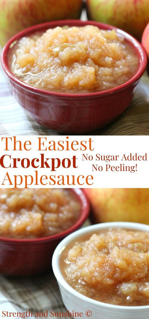 the best and easiest crockpot applesauce recipe Apple Preserves, Homemade Applesauce Recipes, Slow Cooker Applesauce, Crockpot Applesauce, Crockpot Apple, Canning Fruit, Berry Recipes, Apple Sauce Recipes, Apple Activities