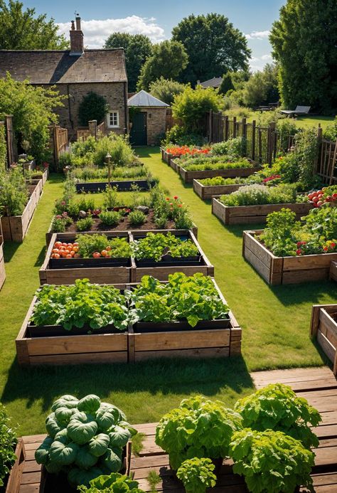 28 Stunning Cottage Garden Ideas for a Cozy Retreat 26 Cottage Garden Vegetable, Cottage Garden With Vegetables, Gardening Space Ideas, Cozy Cottage Backyard, Vegetable And Flower Garden Ideas, Cozy Vegetable Garden, Cozy Cottage Garden, Vegetable Gardens Ideas Backyard, Backyard Inspo Gardens