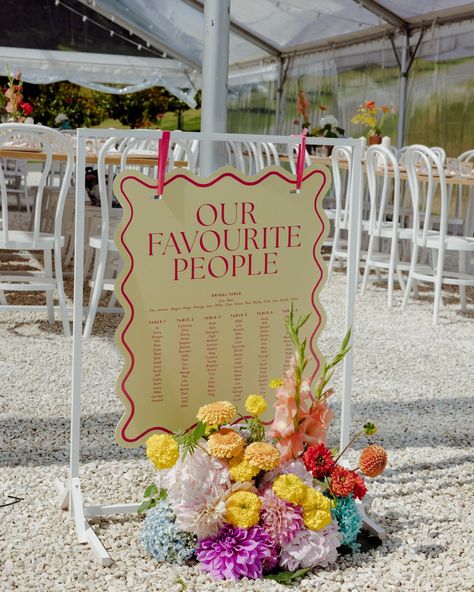 Colourful Wedding Signage, Funky Formal Wedding, Mumu Wedding, Funky Wedding, Ceremony Details, Acrylic Signs, Restaurant Wedding, Future Wedding Plans, Wildflower Wedding