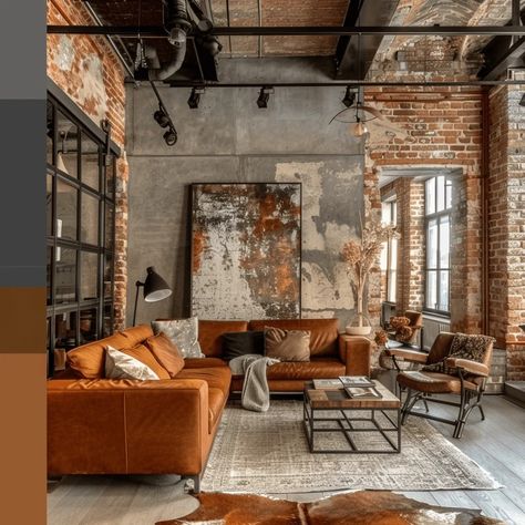 Soft Industrial Decor, Industrial Chic Living Room, Industrial Loft Apartment, Industrial Farmhouse Living Room, Elephant House, Brooklyn Loft, Soft Industrial, Industrial Style Living Room, Industrial Lofts