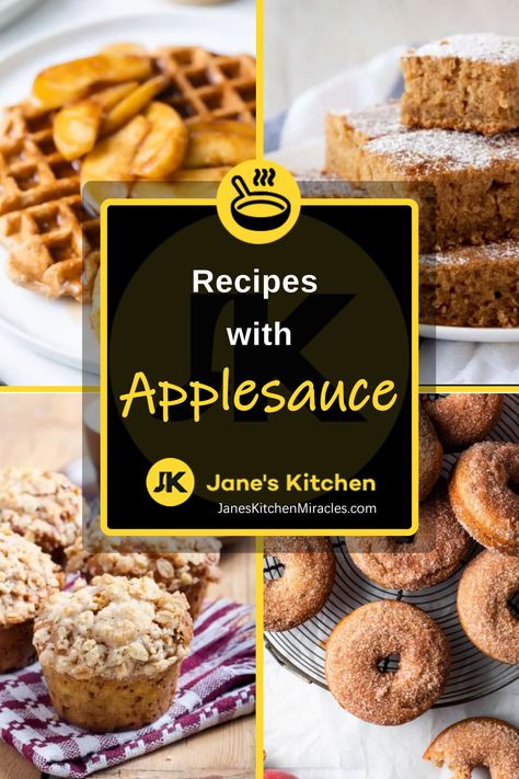 Tasty recipes that used applesauce Healthy Applesauce Recipes, Recipes With Applesauce In Them, Canned Applesauce Recipes, What To Make With Applesauce, Recipes Using Applesauce, Recipes With Applesauce, Can Applesauce, Recipe Using Applesauce, Applesauce Recipes