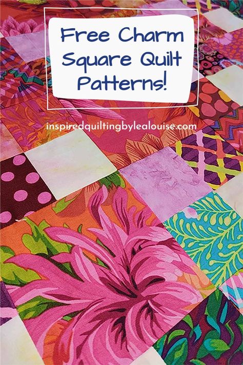 Need new charm pack quilt ideas? Let me show you some free creative charm square quilt patterns & tutorials for your next quilt project! Quilt Pattern 5 Inch Squares, Charm Pack Lap Quilt Patterns Free, Quilt Pattern Using Charm Packs, Quilts Using 5 Inch Squares Patterns, Scrappy Charm Square Quilts, 4 Patch Quilt Pattern Ideas Charm Pack, Quilts Made With 5 Inch Squares Charm Pack, Charm Pack Ideas, Charm Packs Quilt Patterns