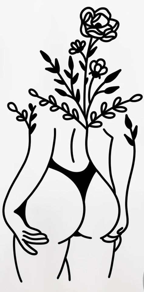 Simple Womens Body Line Art Tattoo, Female Stencil Outline, Cute Line Drawings Simple, Simple Line Drawing Ideas, Silouette Drawings Person, Cool Line Tattoos, Simple Graffiti Art, Women Body Outline Drawing, Tattoos Of Women