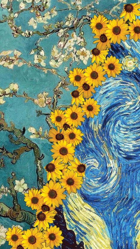 Van Gogh Wallpaper, Sunflower Iphone Wallpaper, Vincent Van Gogh Art, Arte Peculiar, Iphone Wallpaper Stills, Arte Van Gogh, Sunflower Wallpaper, Van Gogh Paintings, Van Gogh Art