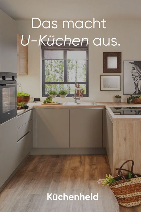 Eine Küche in U-Form gibt Ihnen die Möglichkeit eine moderne Wohnküche mit Theke oder Tresen zu schaffen. Dieser Raumteiler spendet Platz für Gemütlichkeit beim Kochen und verwandelt Ihre Küche in eine behagliche offene Wohnküche. Küchen In U Form, Design Trends, Design