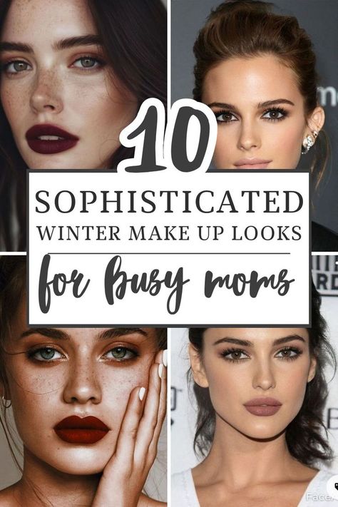 Winter is a time to play with bolder colours and techniques, from deep berry lips to metallic eyes. Here's 10 winter makeup ideas that are bold and utterly sophisticated. Cold Weather Makeup, True Winter Makeup, Winter Makeup Looks, Makeup Looks Winter, Winter Wedding Makeup, Winter Skin Tone, Winter Eyeshadow, Christmas Party Makeup, Winter White Outfit