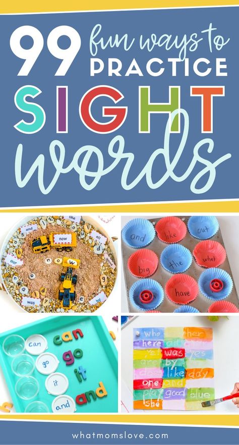 Ways To Make Sight Words Fun, Fun Ways To Teach Kindergarten Sight Words, Ways To Teach Sight Words Kindergarten, Fun Hands On Activities For Kindergarten, Fun Ways To Practice Sight Words At Home, Sight Word Fun Activities, Sight Words Sensory Activities, Best Ways To Teach Sight Words, 2 Letter Sight Words Kindergarten