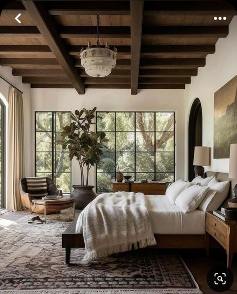 Spanish Bedroom, Modern Spanish Home, Bali Interior, Mediterranean Bedroom, Apartment Simple, Mediterranean Interior Design, Mediterranean Interior, Mediterranean Style Homes, Modern Luxury Bedroom