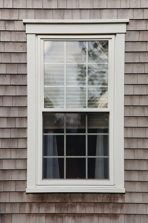 Trim Gallery - Rhode Island Roofing, Window Replacement and Siding Company - Southeastern Massachusetts Roofing and Window Replacement Outdoor Window Trim, Exterior Window Trim Ideas, Window Trim Styles, Mod Board, Craftsman Window Trim, Exterior Windows, French Window, Exterior Window, House Trim