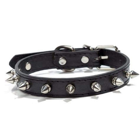 Spiked Studded PU Leather Dog Collar - Black / 0.6 x 15 inches Studded Leather Dog Collar, Studded Dog Collar, Studded Collar, Pet Necklace, Small Dog Breeds, Leather Collar, Studded Leather, Stylish Accessories, Pet Collars