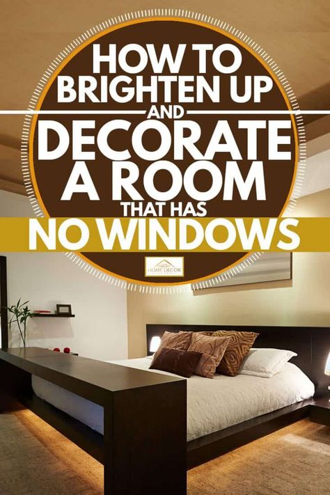 Bedroom Without Windows, Brighten Bedroom, Room With No Windows, College Bedroom Apartment, Brighten Room, Dark Bedroom, Basement Apartment, Basement Bedrooms, Window Room