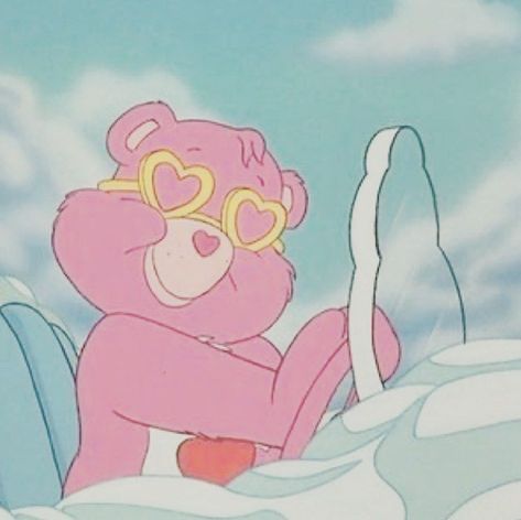 light pink / care bear / aesthetic . Care Bear Cloud Car, Care Bears Laptop Wallpaper, Photowall Ideas, Backpack Ideas, Photographie Indie, Bear Gif, Cheer Bear, Bedroom Wall Collage, Pink Teddy Bear