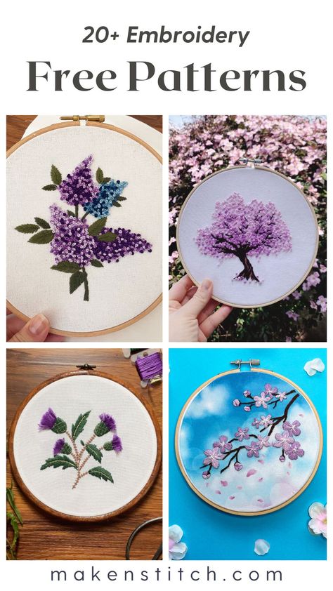 Free Crewel Embroidery Patterns, Embroidered Patterns Free, Simple Embroidery Patterns Free, Hand Embroidered Flower Patterns, Embroidery Ideas For Beginners Free Pattern, Vintage Floral Cross Stitch Pattern, Embroidery Patterns Beginner Free, Vingert Embroidery Pattern, Hand Embroidery Free Patterns