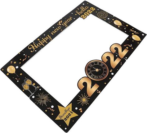 Photo Booth Picture Frames, Party Photo Frame, New Year Photo, Party Fotos, Frame Props, Photo Frame Prop, New Year's Party Decorations, New Year Photos, Photo Booth Frame