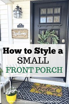 Budget Friendly Decorating Ideas, Small Front Porch Decor, Front Porch Chairs, Craftsman Style Porch, Simple Decor Ideas, Porch Refresh, Small Porch Decorating, Veranda Design, Front Porch Makeover